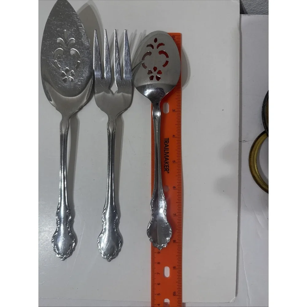 Oneida Community TENNYSON Stainless Heirloom Glossy Silverware 3 Pcs Retired LOT